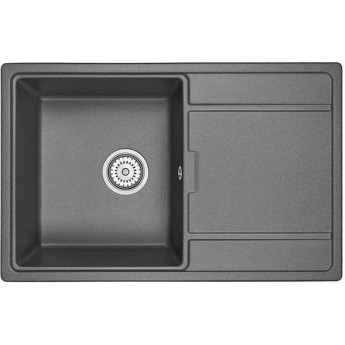 Кухонная мойка GRANULA GR-7804 графит (черно-серый)